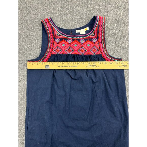 C&C California Shift Dress Women's S Embroidered Aztec Sleeveless Pockets Lined - Picture 4 of 7